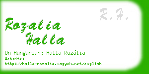 rozalia halla business card